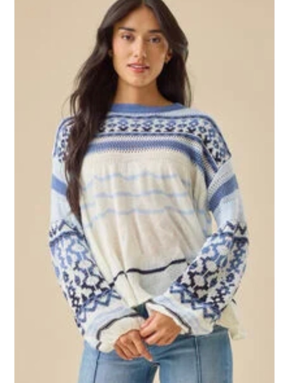 Altar’d State Boho sweater top Size M NWT